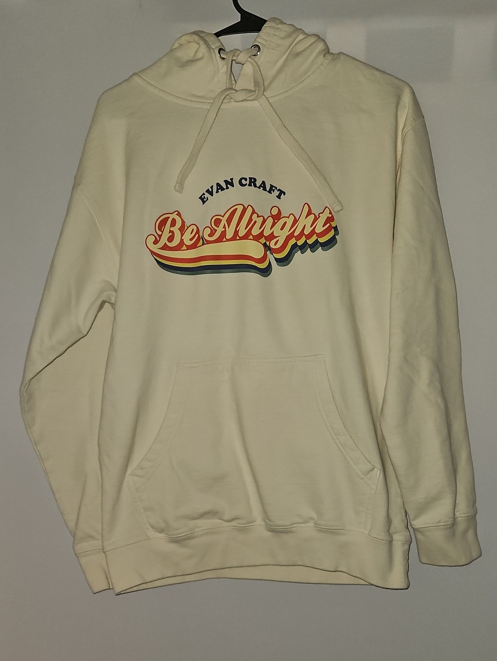 Evan Craft "Be Alright" Graphic Hoodie Woman's Medium